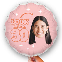 Custom Face Balloon - Look Who's 30 - 1 Ct