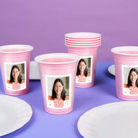 Custom Photo Party Cups - 30th Birthday - 16 Ct