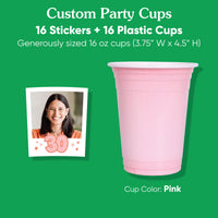 Custom Photo Party Cups - 30th Birthday - 16 Ct