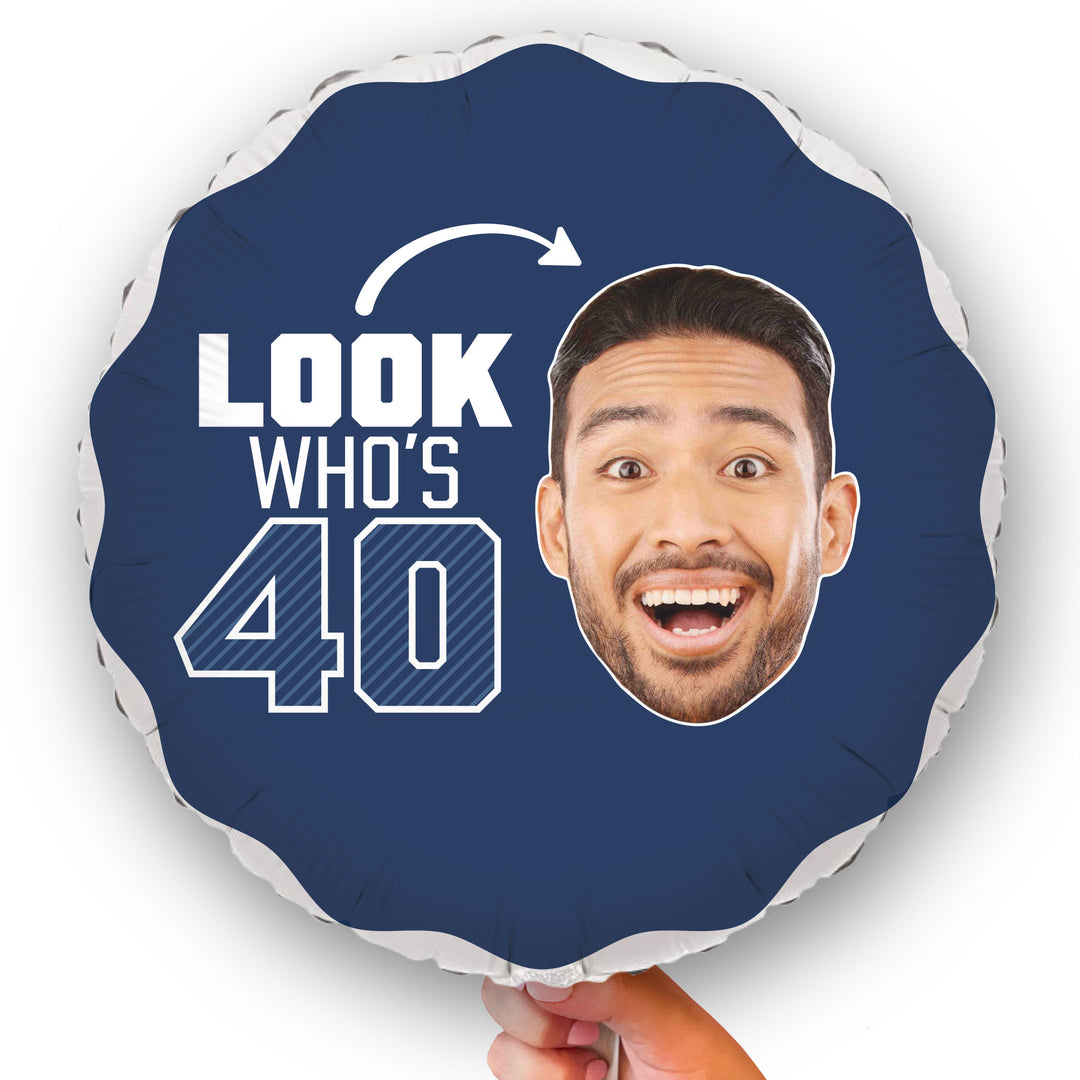 Custom Face Balloon - Look Who's 40 - 1 Ct