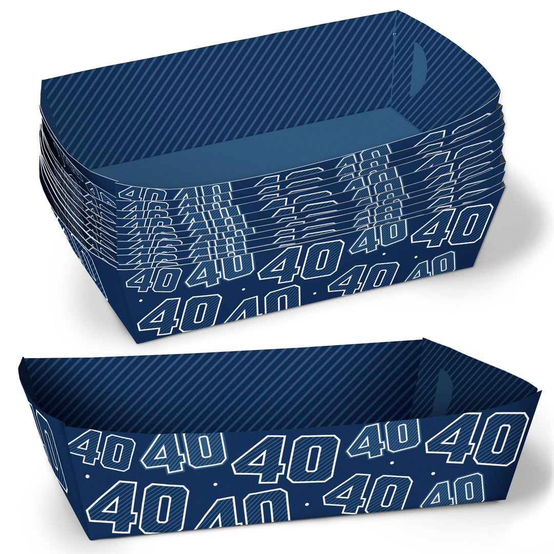 40th Birthday Party Paper Food Trays