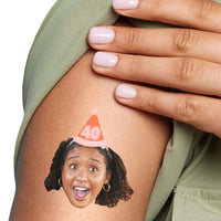 Custom Face Tattoo - Look Who's 40 - 12 Ct