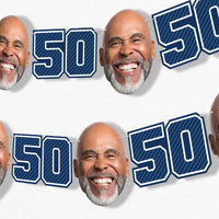 Custom Face 50th Birthday Garland Banner