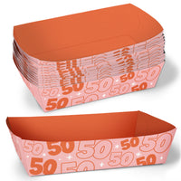 50th Birthday Party Paper Food Trays