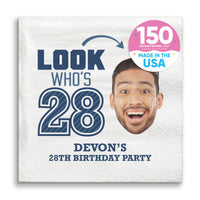 Custom Face Napkins - Look Who's Birthday