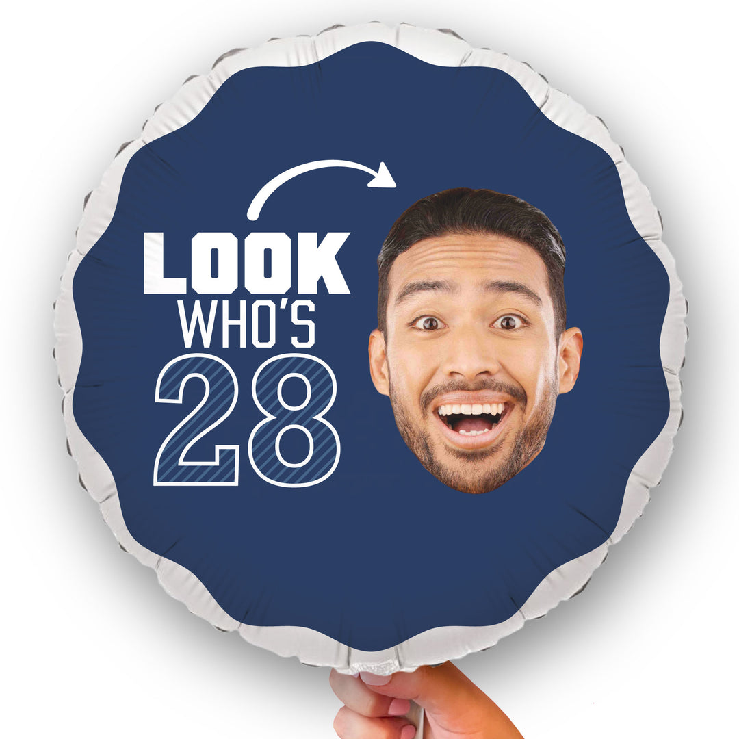 Custom Face Balloon - Look Who's Birthday - 1 Ct