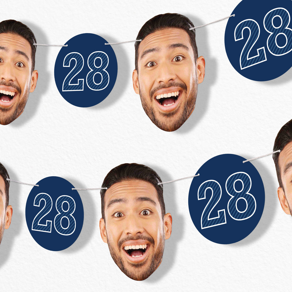Custom Face Garland Banner - Look Who's Birthday
