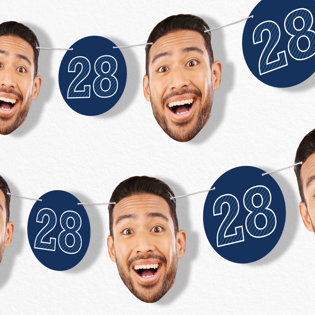 Custom Face Garland Banner - Look Who's Birthday