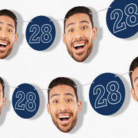 Custom Face Garland Banner - Look Who's Birthday