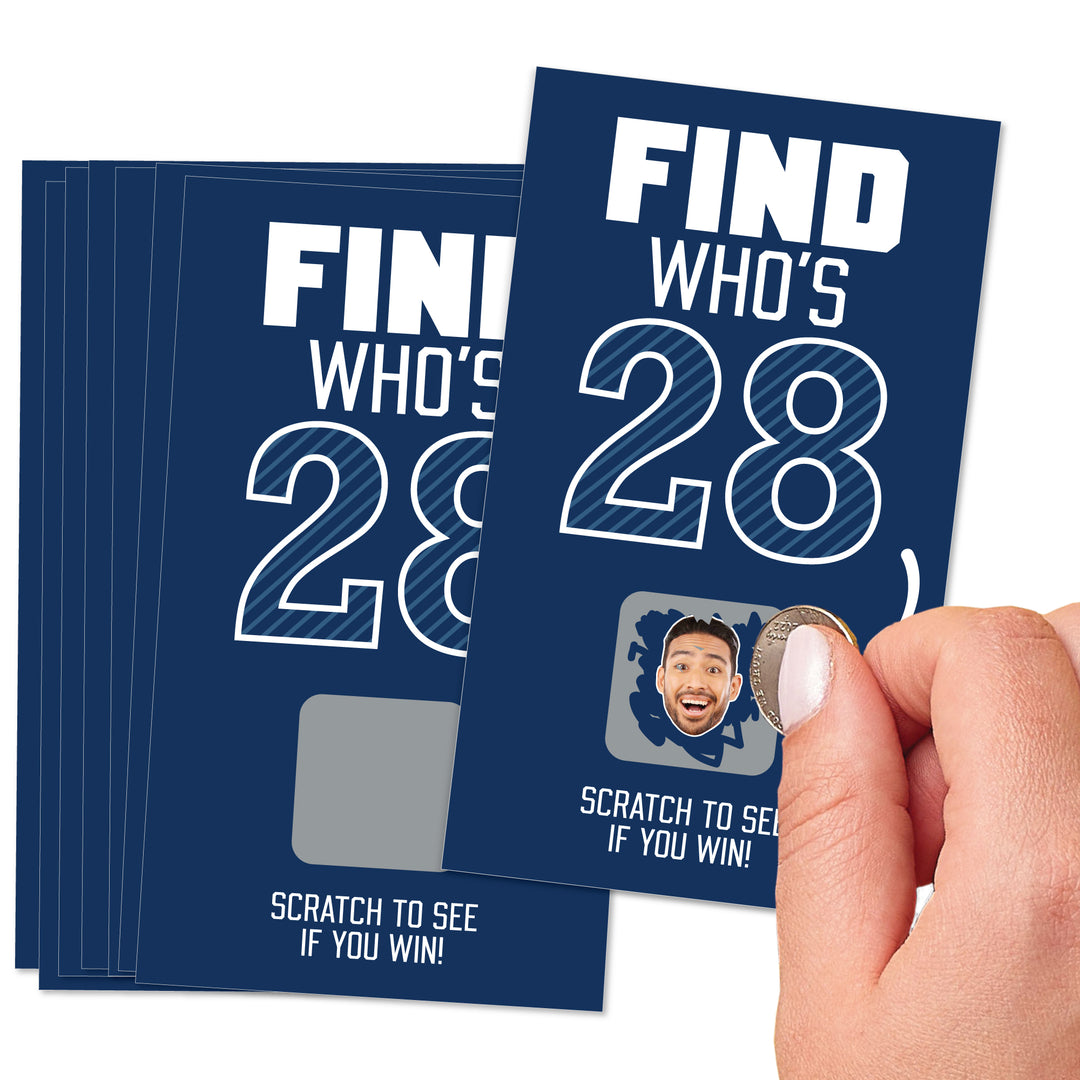 Custom Face Birthday Scratch Off Card Game - 22 Ct