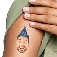 Custom Party Hat Temporary Tattoos - 12 Ct