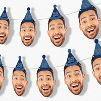 Custom Face Birthday Hat Garland Banner