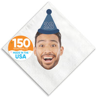 Custom Face Napkins - Birthday