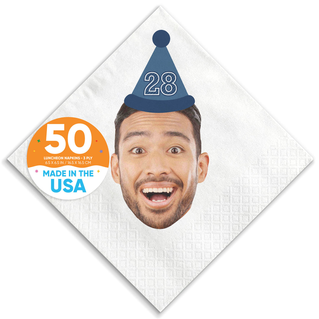 Custom Face Napkins - Birthday