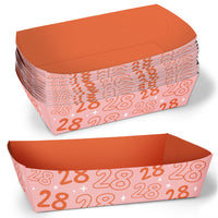 Custom Age Look Who's Birthday Paper Food Trays - 12 Ct