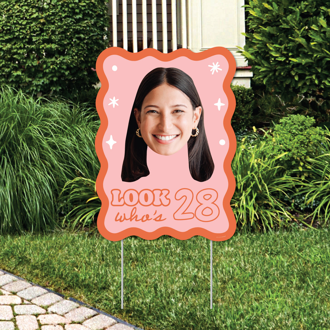 Custom Face Birthday Photo Yard Sign