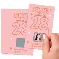 Custom Face Birthday Scratch Off Card Game - 22 Ct