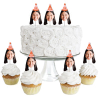 Custom Face Treat Decor - Look Who's Birthday - 24 Ct