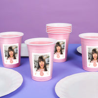 Custom Photo Party Cups - Look Who's Birthday - 16 Ct