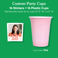 Custom Photo Party Cups - Look Who's Birthday - 16 Ct