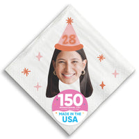 Custom Face Napkins - Birthday