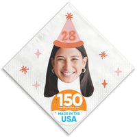 Custom Face Napkins - Birthday