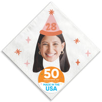 Custom Face Napkins - Birthday