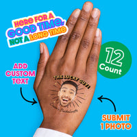 Custom The Lucky Guy Bachelorette Party Temporary Tattoos - 12 Ct