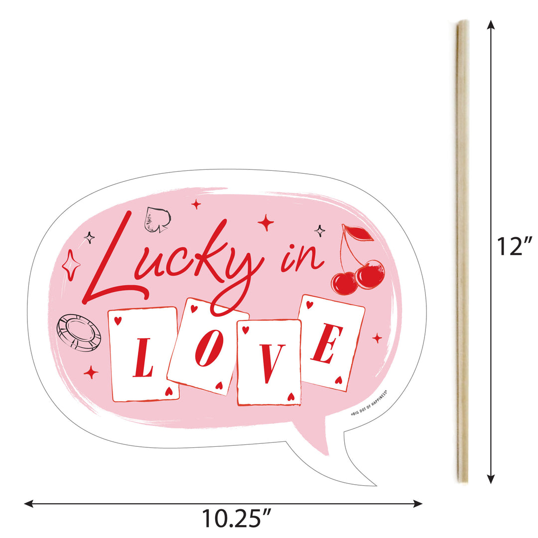 Lucky In Love Funny Photo Props - 10 Ct