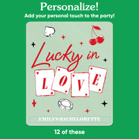 Custom Text Drink Pouches - Lucky in Love - 12 Ct