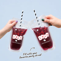 Custom Text Drink Pouches - Lucky in Love - 12 Ct