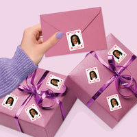 Custom Face Lucky In Love Cut-Out Stickers - 24 Ct
