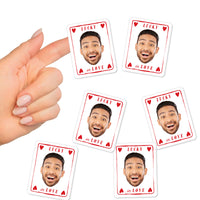 Custom Face Lucky In Love Cut-Out Stickers - 24 Ct
