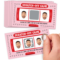 Lucky In Love personalized scratch-off game cards with custom face – 22ct set