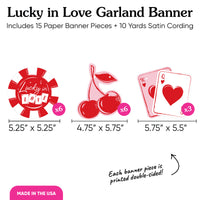 Lucky In Love Garland Banner - 15 Pc