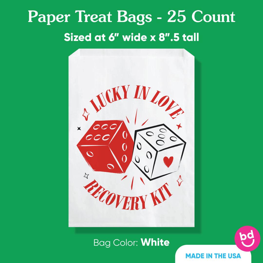 Paper Treat Bags - Lucky In Love - 25 Ct