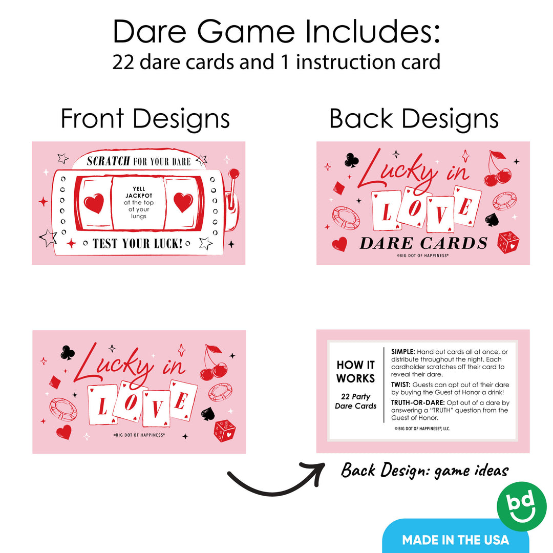 Lucky In Love Dare Scratch Off Card Game - 22 Ct