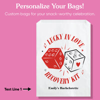 Custom Text Paper Treat Bags - Lucky In Love - 100 Ct