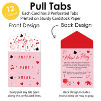 Lucky In Love Truth, Dare, Share Pull Tabs Game - 12 Ct