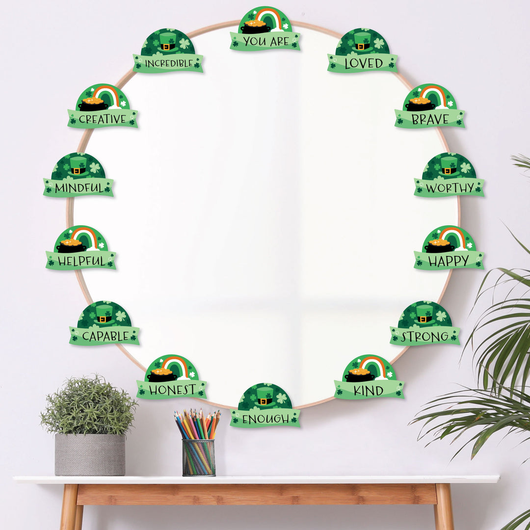 Lucky St. Patrick's Day - DIY Blank Paper Desk or Locker Labels - Classroom Name Tags - Set of 32