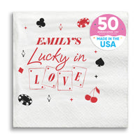 Custom Text - Lucky In Love Napkins