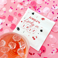 Custom Text - Lucky In Love Napkins
