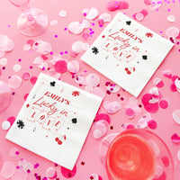 Custom Text - Lucky In Love Napkins