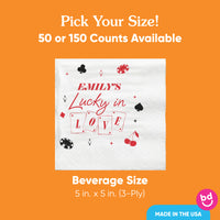 Custom Text - Lucky In Love Napkins