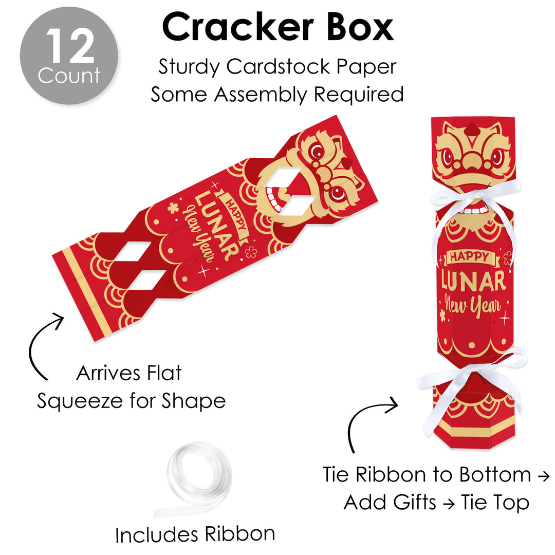 Lunar New Year - No Snap Party Table Favors - DIY Cracker Boxes - Set of 12