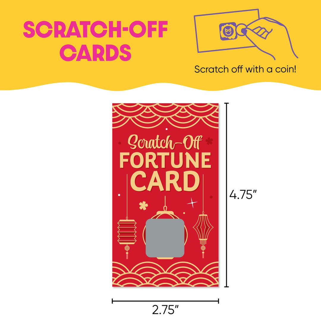 Lunar New Year Vertical Scratch Off Cards Game - 22 Ct