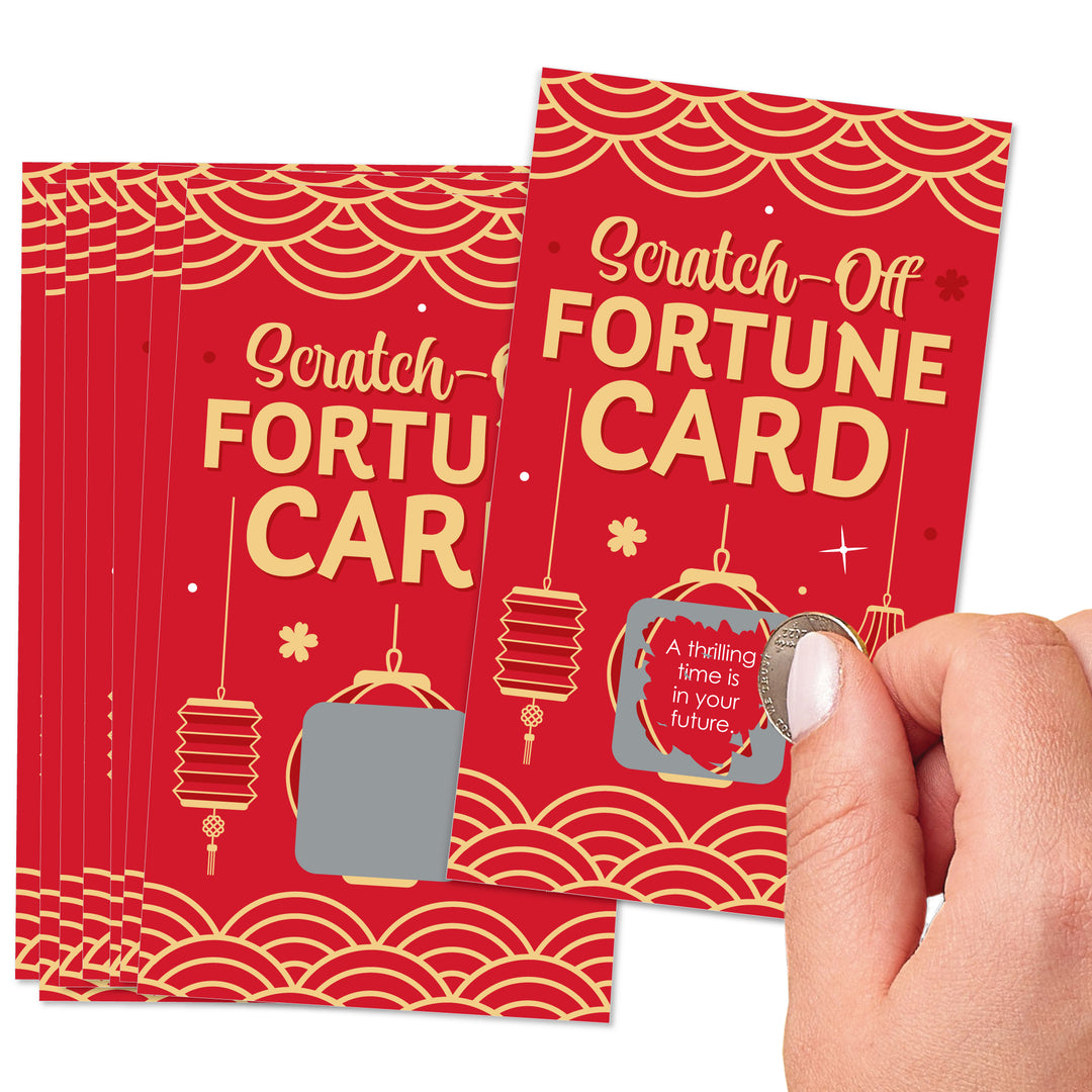 Lunar New Year Vertical Scratch Off Cards Game - 22 Ct