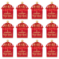 Lunar New Year - Treat Box Party Favors - 2027 Year of the Goat Goodie Gable Boxes - Set of 12
