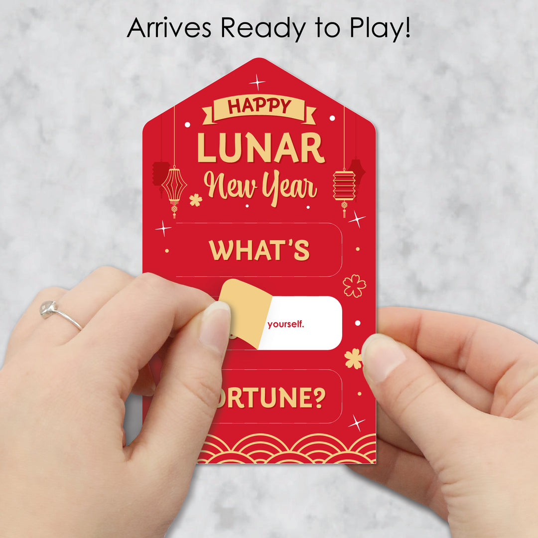 Lunar New Year - Game Pickle Cards - Fortune Pull Tabs - Set of 12