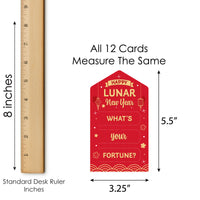 Lunar New Year - Game Pickle Cards - Fortune Pull Tabs - Set of 12